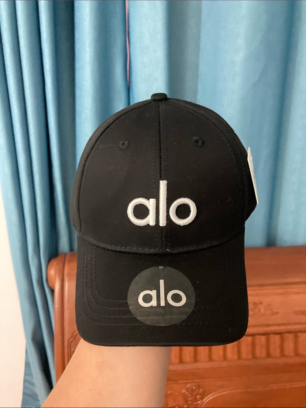 ALO Yoga Black Logo Baseball Cap with Adjustable Fit